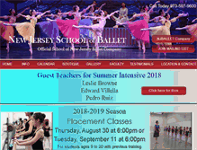 Tablet Screenshot of newjerseyschoolofballet.com